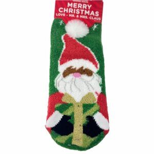 Bath & Body Works MR. & MRS. CLAUS Shea Infused Lounge Socks Non-Skid Cozy Warm